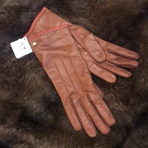 Coach Authentic Tan Leather Gloves